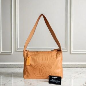 ✨💎CHANEL💎✨VINTAGE 90s Series Coco CC Lambskin Mustard Bag w/Coa &Dusty